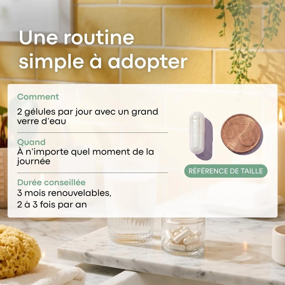 Collagène marin 60 gélules Acide hyaluronique Vitamine C NOVOMA - Photo 4/4