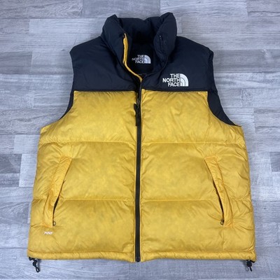 The North Face TNF 1996 Retro Nuptse Vest 700 Yellow Black Size Large