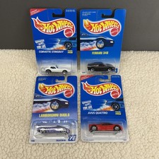 Vintage Hot Wheels Guaranteed For Life Car Lot 4x Corvette Ferrari Lambo Diablo