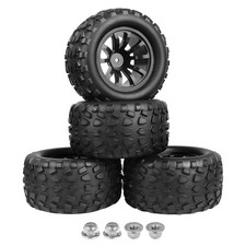 4pcs 12mm Hex Rc Truck Wheels And Tires 110 Scale 2.8 Truck Tires For Traxxa...