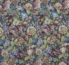 Vintage Floral Jacquard Tapestry Fabric By The Yard Woven Upholstery 57 Wide