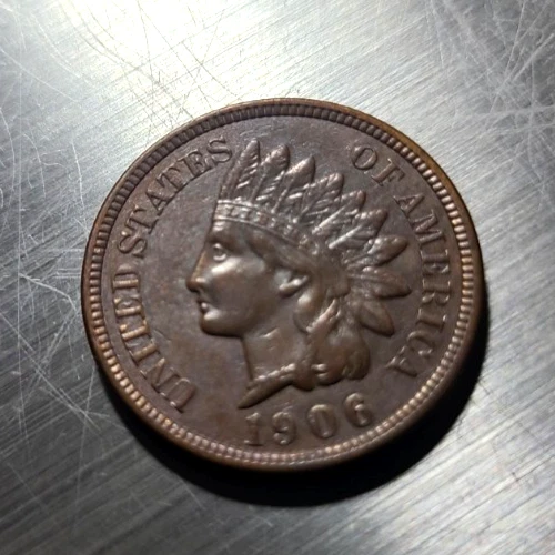 1906 Philadelphia Mint Indian Head Cent Almost Uncirculated Super Nice! Beauty!