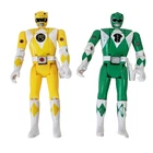 VTG 93 Bandai Mighty Morphin Power Rangers Flip Head Lot of 2 green and yellow