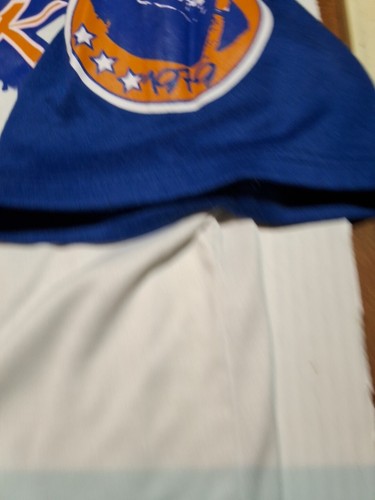 Vintage Raw Blue Football Jersey White/Orange &Blue Size L' New York 24 - Picture 6 of 10