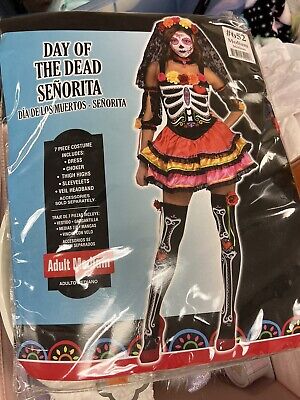 Day Of The Dead Senorita Doll Costume Adult Day Of The Dead Senorita Doll Costume Adult