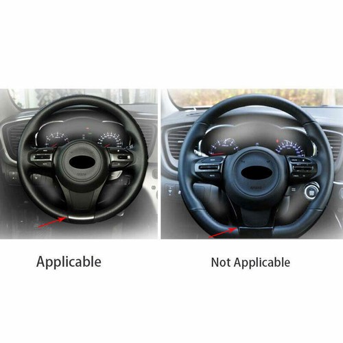 For Kia K5 Optima 2014-15 Vinyl Carbon Fiber Steering Wheel U-Type Panel Trim 1* - Picture 3 of 4