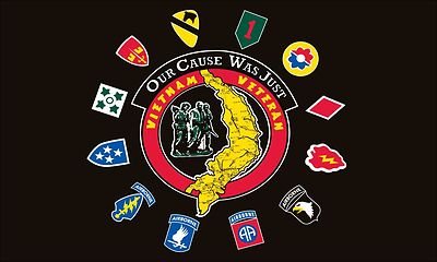 10cm Car Sticker Vietnam Veteran Our Cause Was Just Flag Flag Bunting F3309