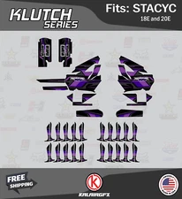 Graphics Kit for STACYC 18E 20E Electric Bike (All Years) Klutch-purple