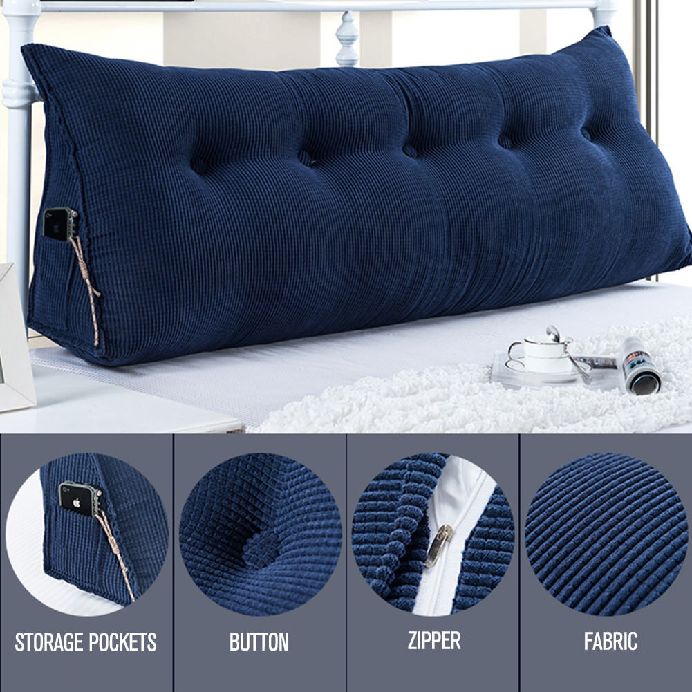 Triangular Wedge Reading Lumbar Pillow Backrest Cushion Bolster Soft Headboard @ Ograniczona sprzedaż, tanio