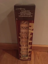 Classic Games Tumbling Tower Game 72pc Wooden Stacking Blocks Factory Sealed NIB