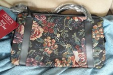 VINTAGE DESIGN Floral Tapestry Bag, New AS SHOWN