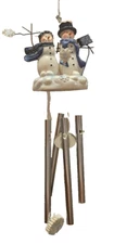 Christmas ceramic /metal wind chime 7 "