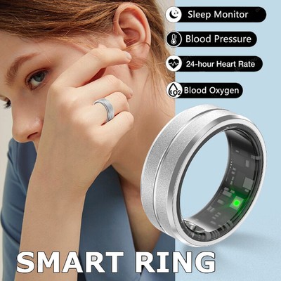 2024 Smart Ring For Men Women Heart Rate Blood Oxygen Monitoring Multi Sports Mo