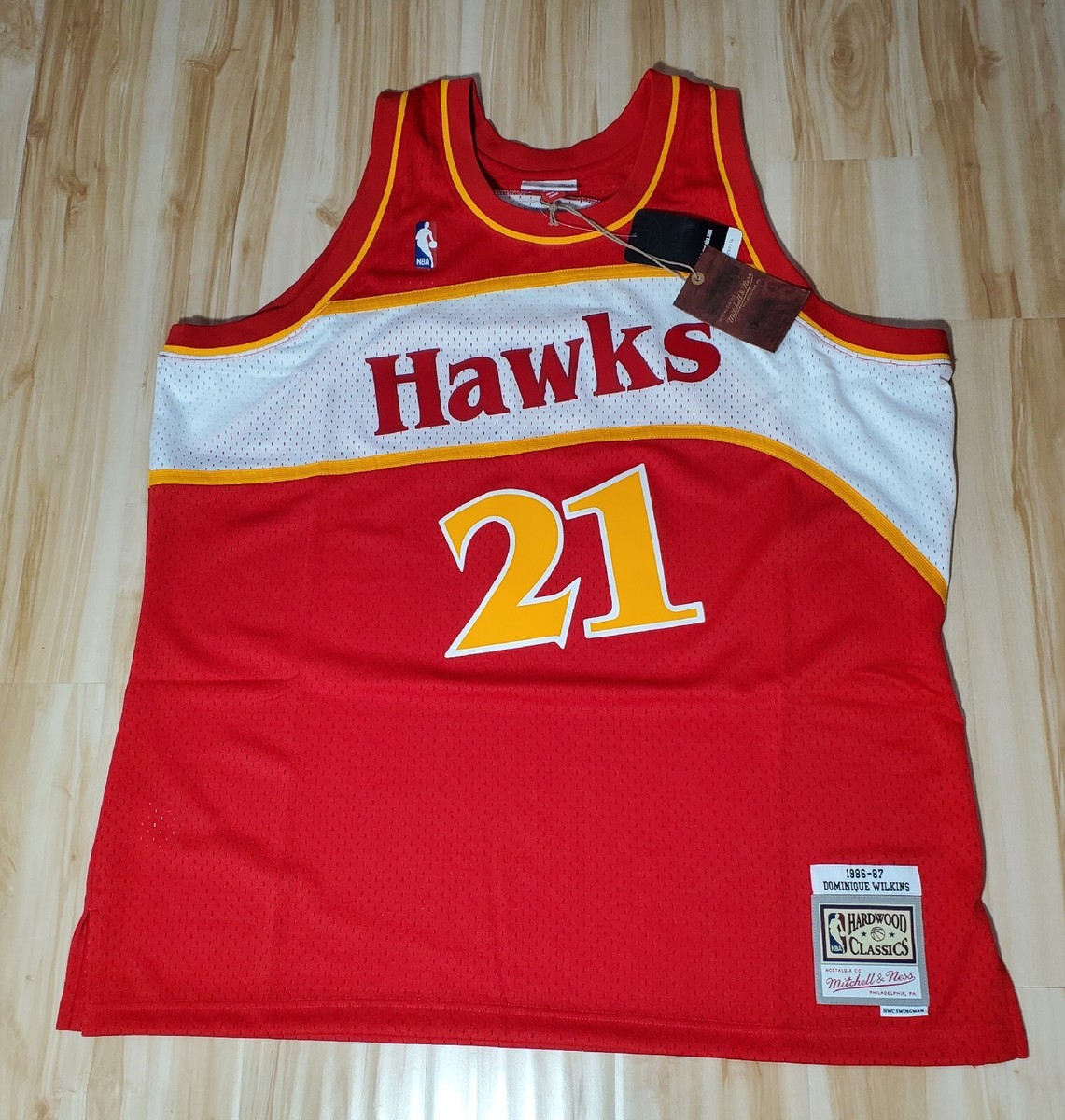Dominique Wilkins Mitchell & Ness HWC 86 87 Atlanta Hawks