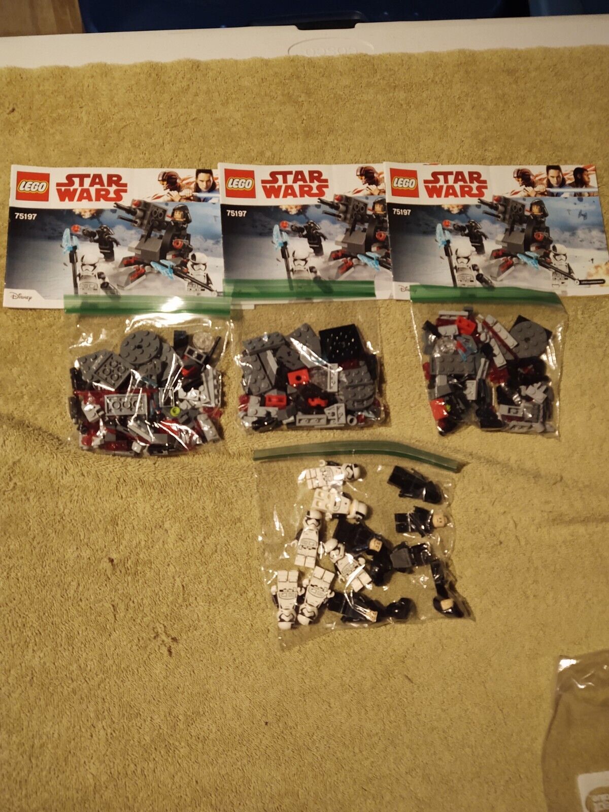 LEGO Star Wars 75197 First Order Specialists Battle Pack Lot 3 Complete Sets