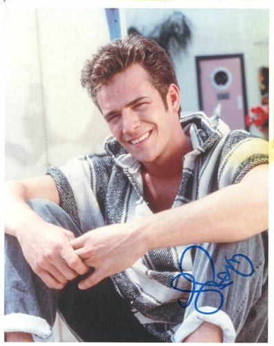 LUKE PERRY 90210 Autograph RP 8x10 Color Photo COPY Nice 1 - Picture 3 of 4