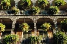 French Quarter Balconies in New Orleans Photo Art Print Poster 24x36 inch