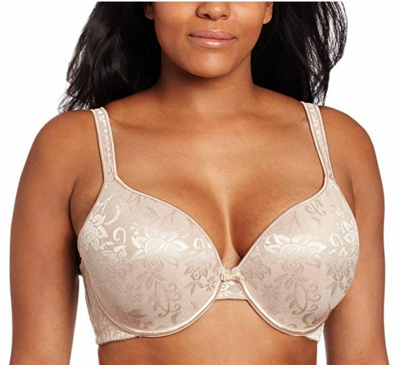 Carnival Women's Full Figure Seamless Molded Lace Deep Plunge Bra