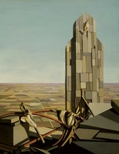 KAY SAGE Surrealism Art Poster or Rolled Canvas Print "Men Working"