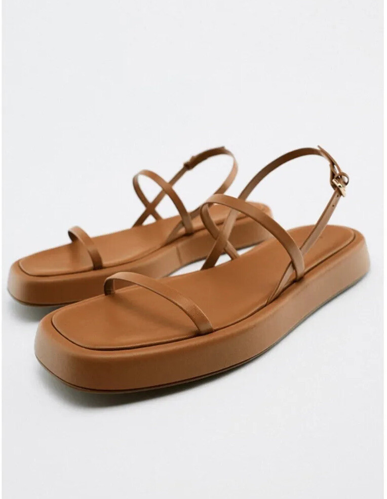 tantaブラウン38 LIMITED EDITION LEATHER SANDALS - Brown | ZARA United States