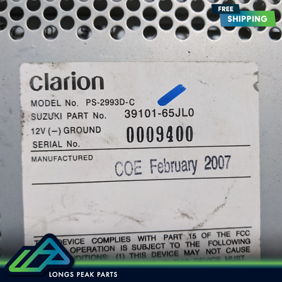 2006-2008 Suzuki Grand Vitara OEM CD Player Receiver XM Radio