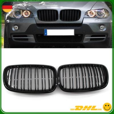 Kühlergrill Grill Nieren Für BMW E70 X5 X6 E71 E72 07-13 Doppelsteg Schwarz