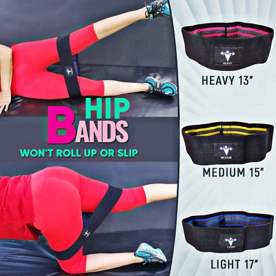LTrevFIT Legs Hip Training Cloth Fabric Booty Bands Set Resistance Loop Fitness