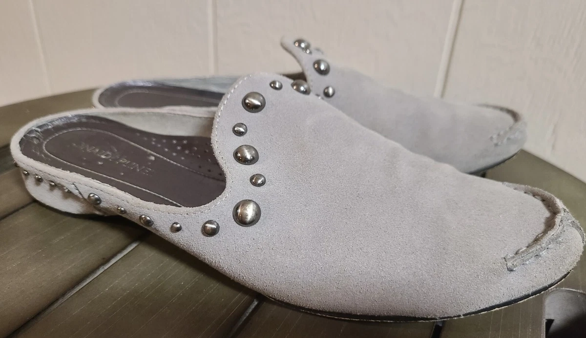 Donald J. Pliner Women s 7.5 Bayez Studded Suede Slip On Slides