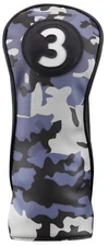 Majek Golf Club #3 Fairway Metal Wood Headcover Blue Black Camo Sleek Head Cover