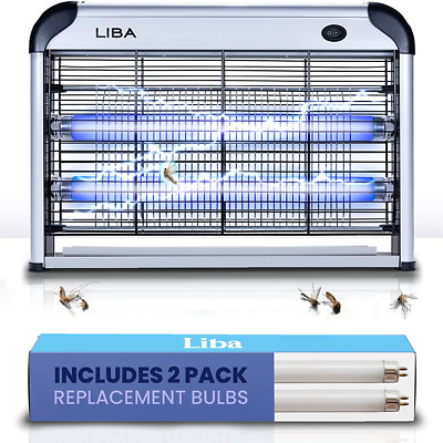 Liba Electric Bug Zapper, Indoor Insect Killer - (2) Extra Replacement Bulbs - F