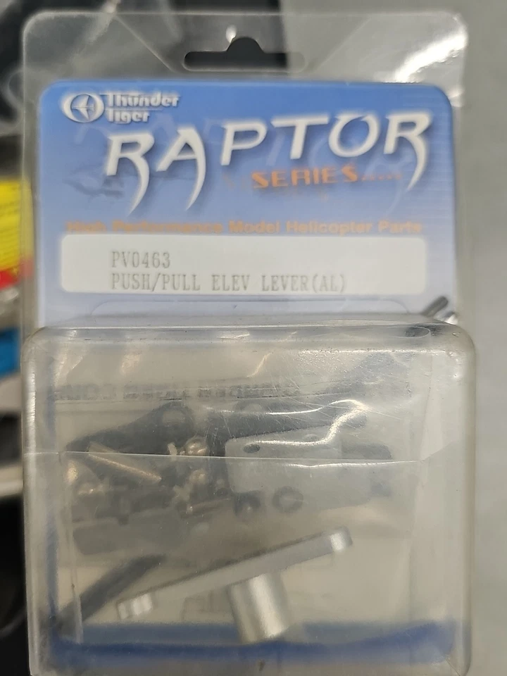Thunder Tiger PV0463 Push/Pull Elevator Lever Alum Raptor Series new in package - Image 2 of 2