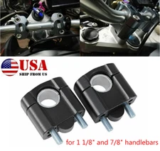(2 Pcs) 22mm/28mm Motorcycle Handlebar Handle Fat Bar Risers Mount Clamp Adaptor