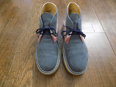 Clarks Originals X Desert Boots Union Jack Sz 9 gray blue