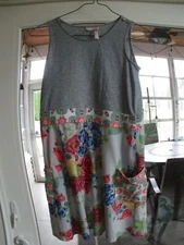 Matilda Jane Ebb & Flow Dress 435 Happy & Free Gray Floral Size 14