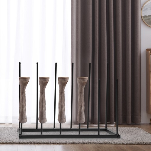 6 Pairs Boot Rack Organizer Storage Stand Iron Boots Shoes Holder Free ...