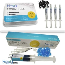 Hexa Dental High Quality Etch Etchant Gel 37% (Size Optional) Syringe Blue Jumbo