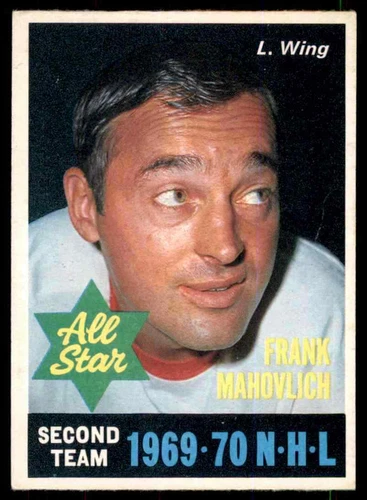 1970-71 O-PEE-CHEE HOCKEY #242 FRANK MAHOVLICH AS  - VGEX - (HC-EXCHANGE)#3     