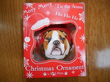 English Bulldog Dog Christmas Tree Ornament NEW in Box by E  S Pets