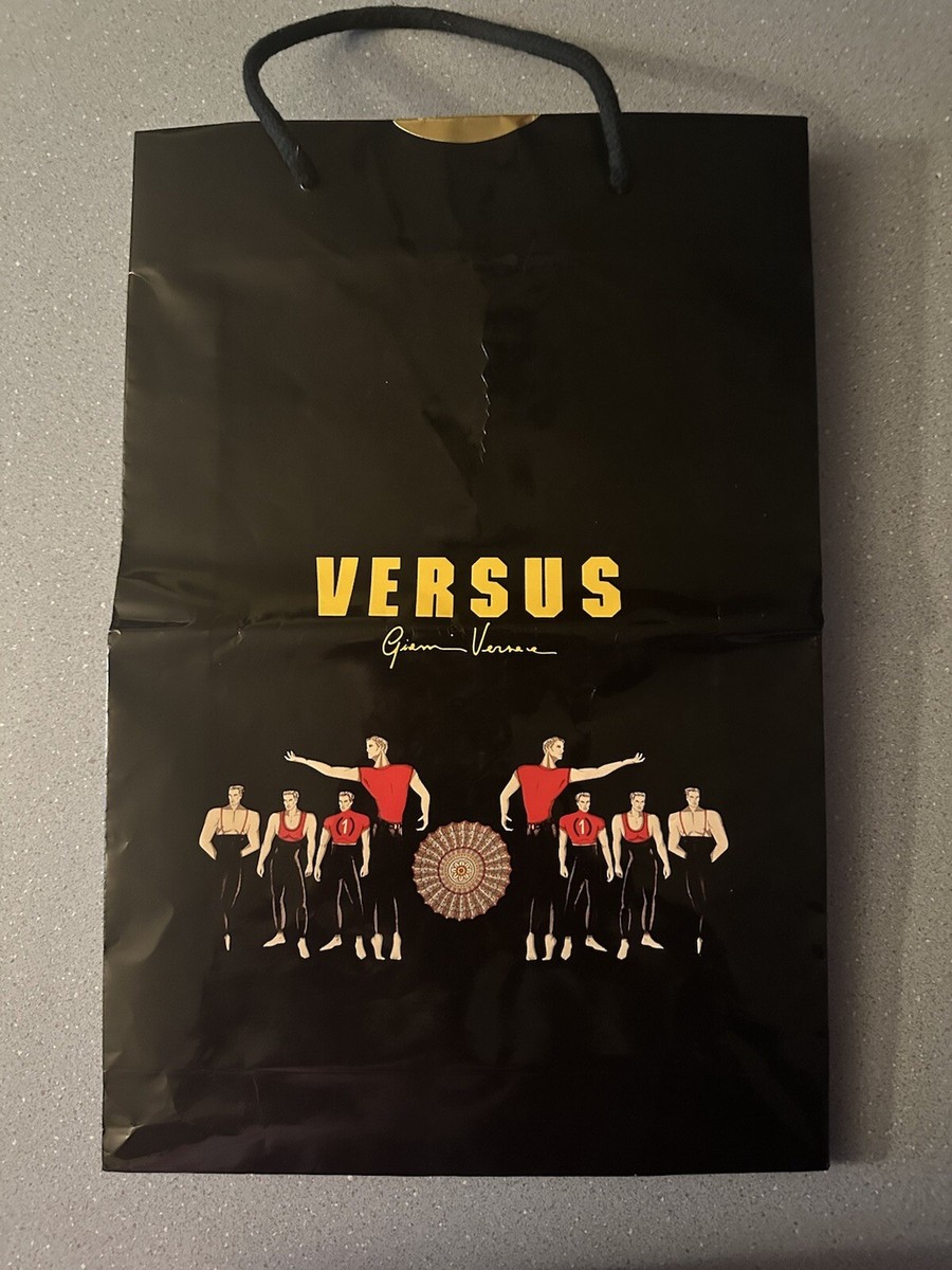 Vintage Gianni VERSACE VERSUS Shopping Bag From Rome Italy 90