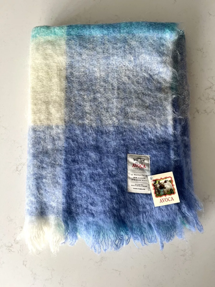 Avoca 70 Mohair 30 Pure Wool Throw Blanket M117 Made in Ireland 56