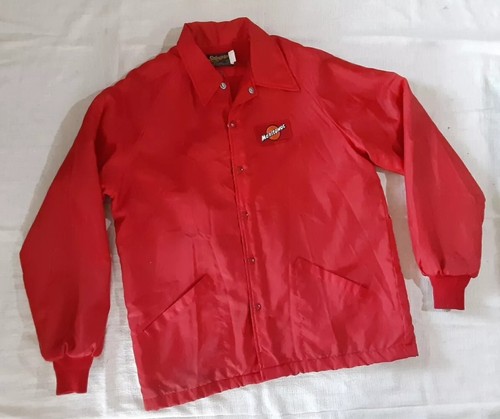 VTG Swingster USA Mens L Nylon Insulated Manitowoc Patch Red Jacket - 第 1/14 張圖片