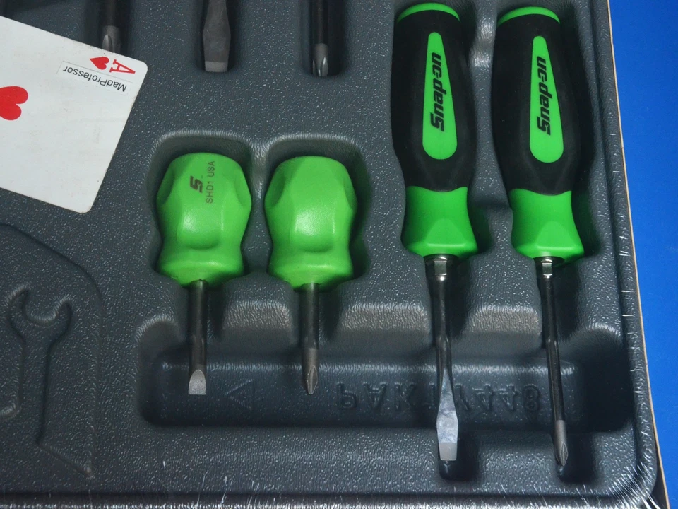 Juego de destornilladores combinados Snap-on Instinct Green Soft Grip SGDX120BG NUEVO Foto 2 de 4