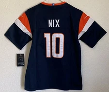YOUTH DENVER BRONCOS Customized Bo Nix #10 Stitched Jersey Size M (10/12) NWT