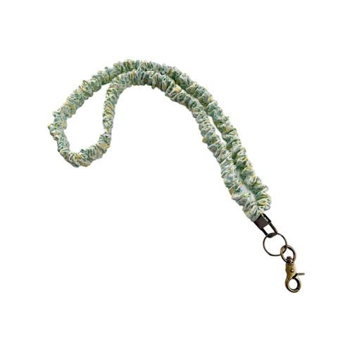 Neck Straps Lanyard Fashionable Crinkle Print Elastic Cord with Lobster Clip - Picture 15 of 17