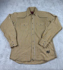 Vintage Original Western Snap Button Down Long Sleeve Shirt Rodeo Men  s L