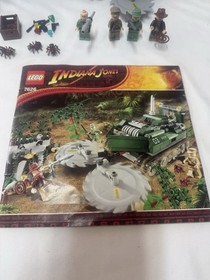 LEGO 7626 Indiana Jones Jungle Cutter 99% Complete With 4 minifigs