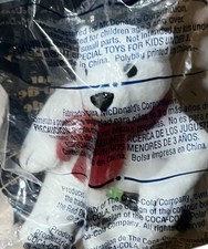 Coca-Cola Plush Polar Bear McDonalds 2002 Toy NIP Never Opened Original Package