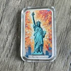 Flags of the World 1 oz .999 Silver Bar Statue of Liberty American Flag