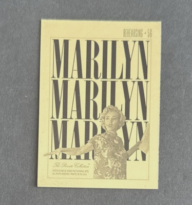 Marilyn Monroe The Private Collection Gold Trading Card # 56 Rehearsing 1953