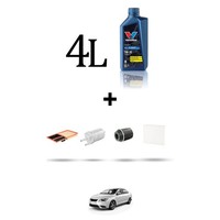 Hoffcar Wartungsset 4 Filter Und 4L ÖL FüR Seat Toledo Iv (KG3) 1.6 Mpi 77KW D